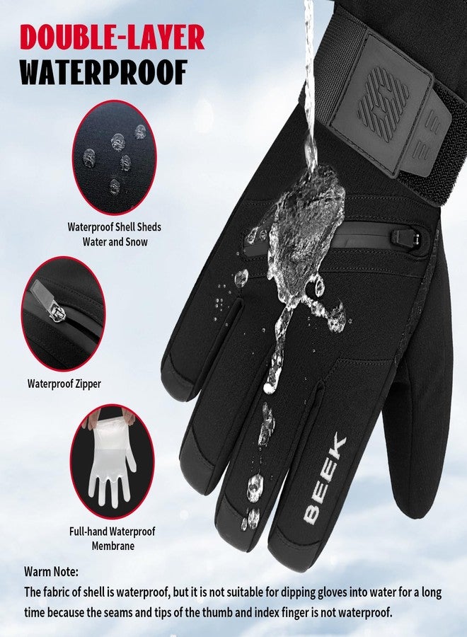 BEEK Waterproof Ski Gloves for Men and Women (Large) - Image 3